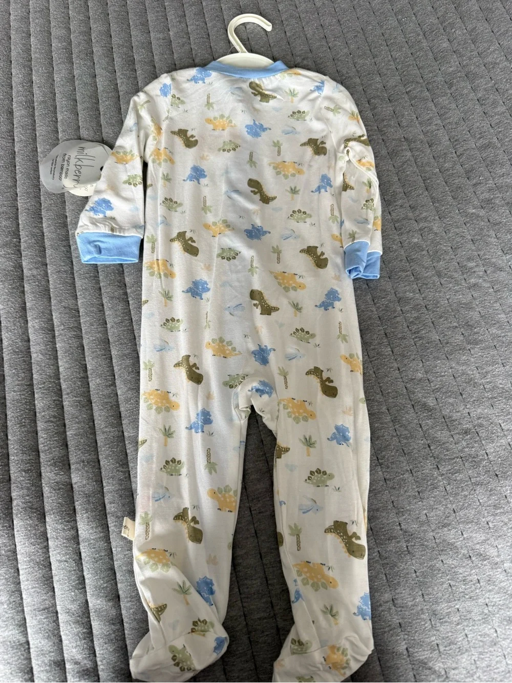 Milkberry Blue & Green Dino Print Baby